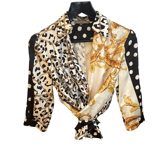 EUREKA BABYLON PRINTED BLOUSE STYLE "VERSACE" - Picture 2 of 11